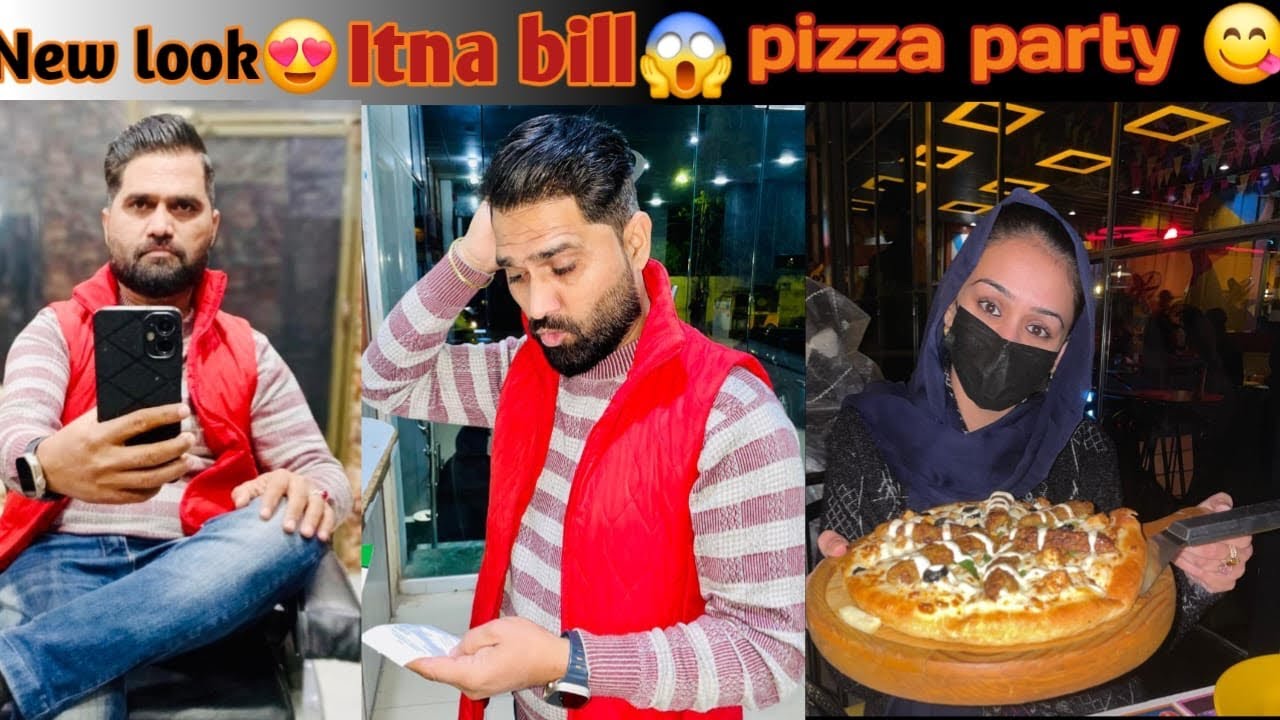 Itna zyda bill bn gya 😳# pizza party with husband ❤️# afnan ko jholy khilny le gye❤️#