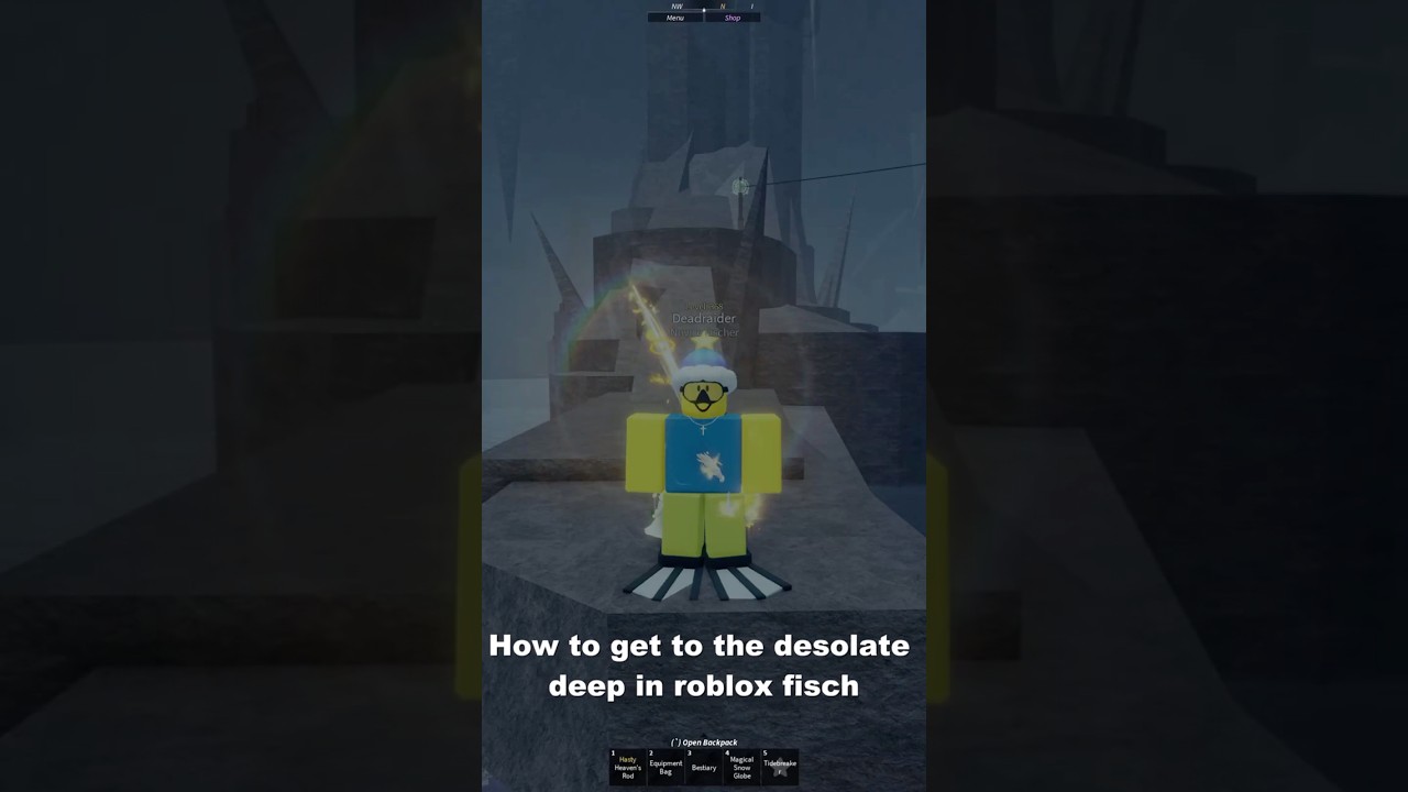 How to get to the desolate deep in roblox fisch  