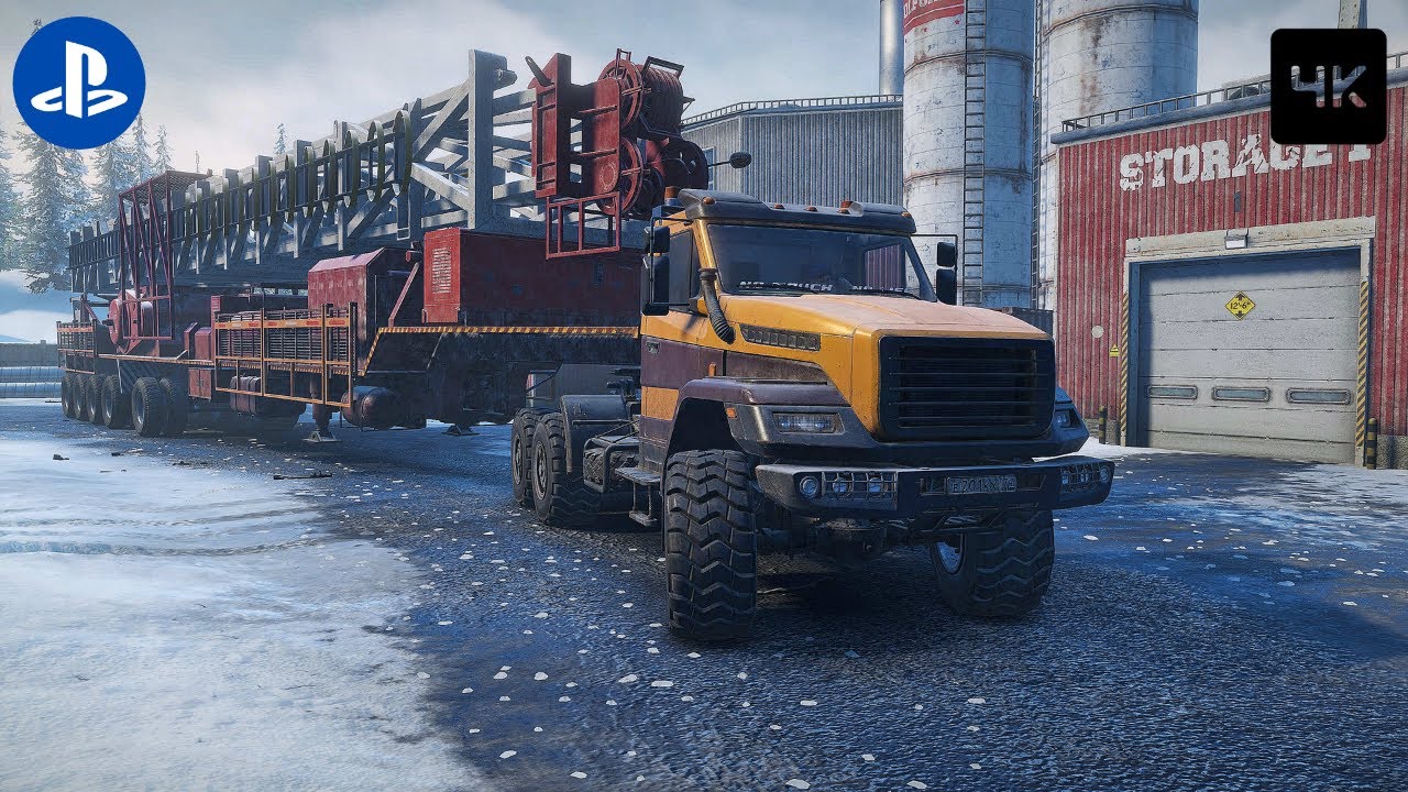 Snowrunner PS5 - Voron Grad - Massive Cargo, Drill Disassembly (4K)