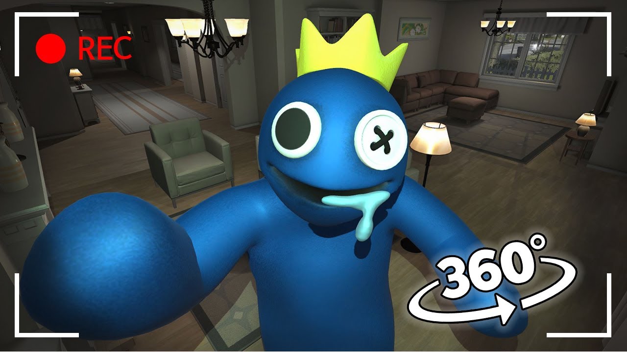 VR 360 HIDDEN CAMERA! Blue comes to get me in my house!