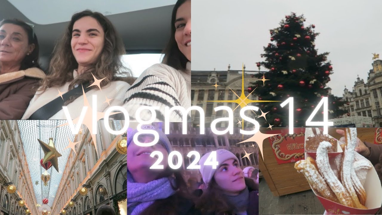 VLOGMAS 14- nos vamos a Bruselas, free tour bien prontito, probando comida típica y mucha Navidad 🎄💫