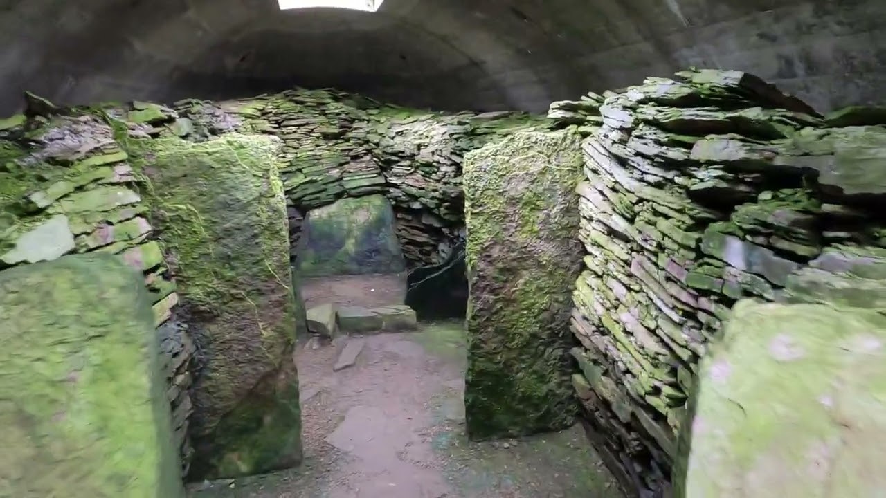 Neolithic chambered cairn of Knowe Of Yarso, Rousay island Orkney