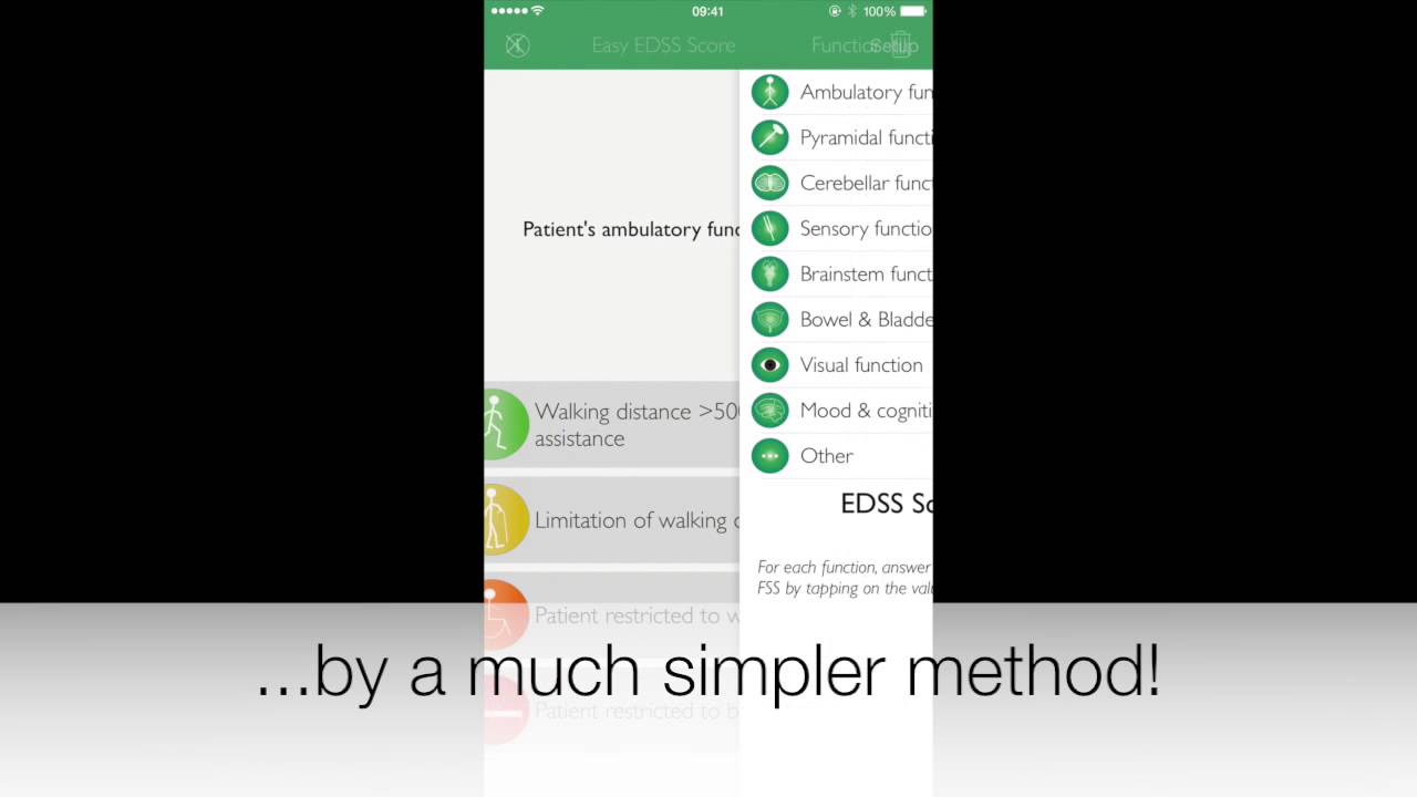 Easy EDSS Score: Demo of the sensory function rating