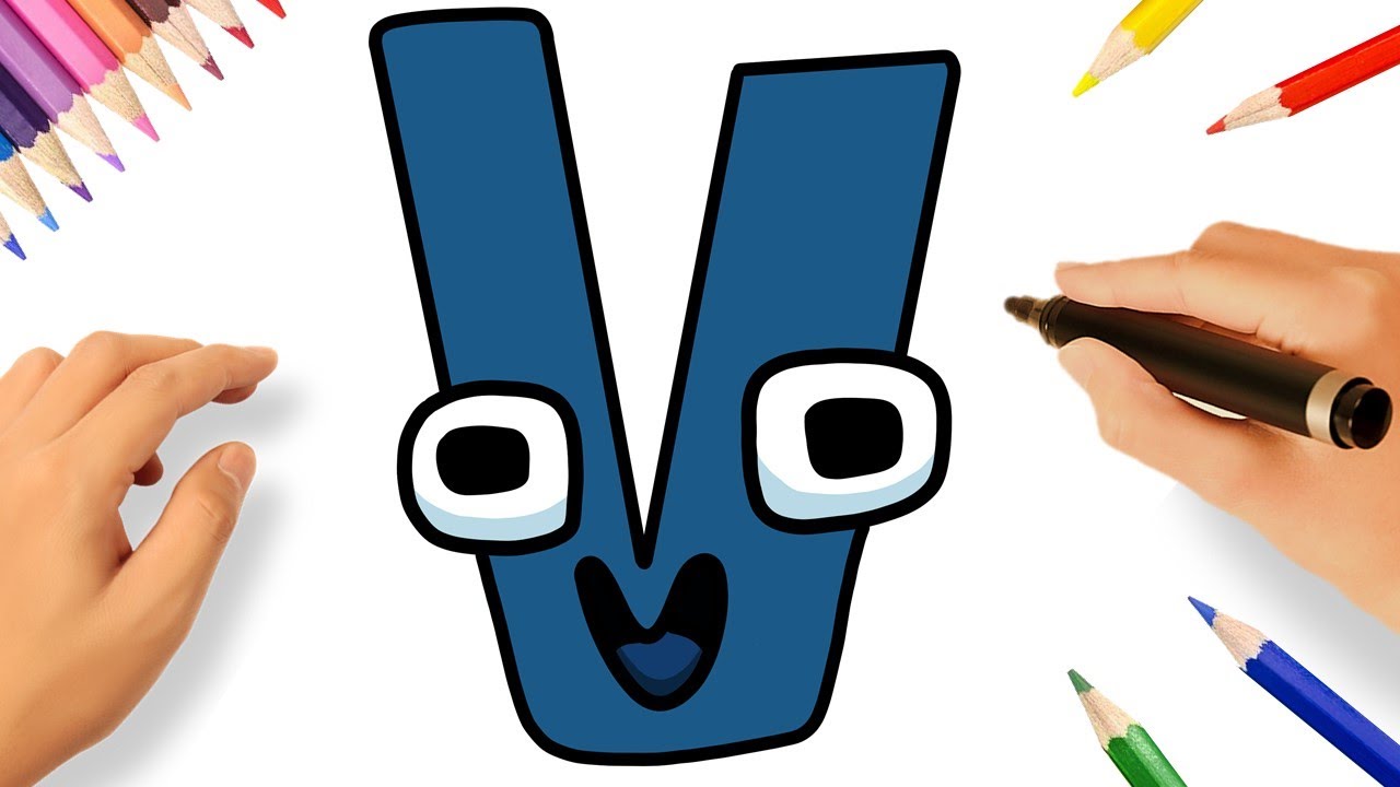 HOW TO DRAW ALPHABET LORE V 😁