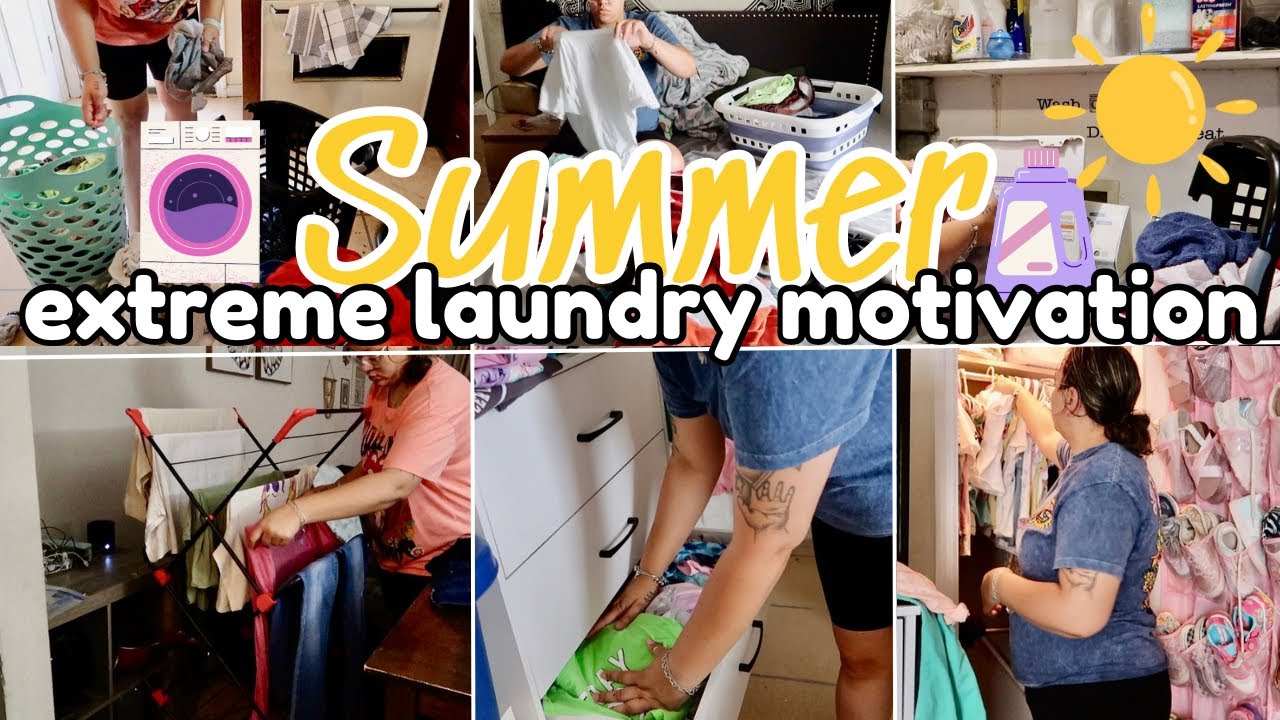 ☀️SUMMER LAUNDRY MOTIVATION // REALISTIC LAUNDRY ROUTINE // LAUNDRY DAY RESET 2024