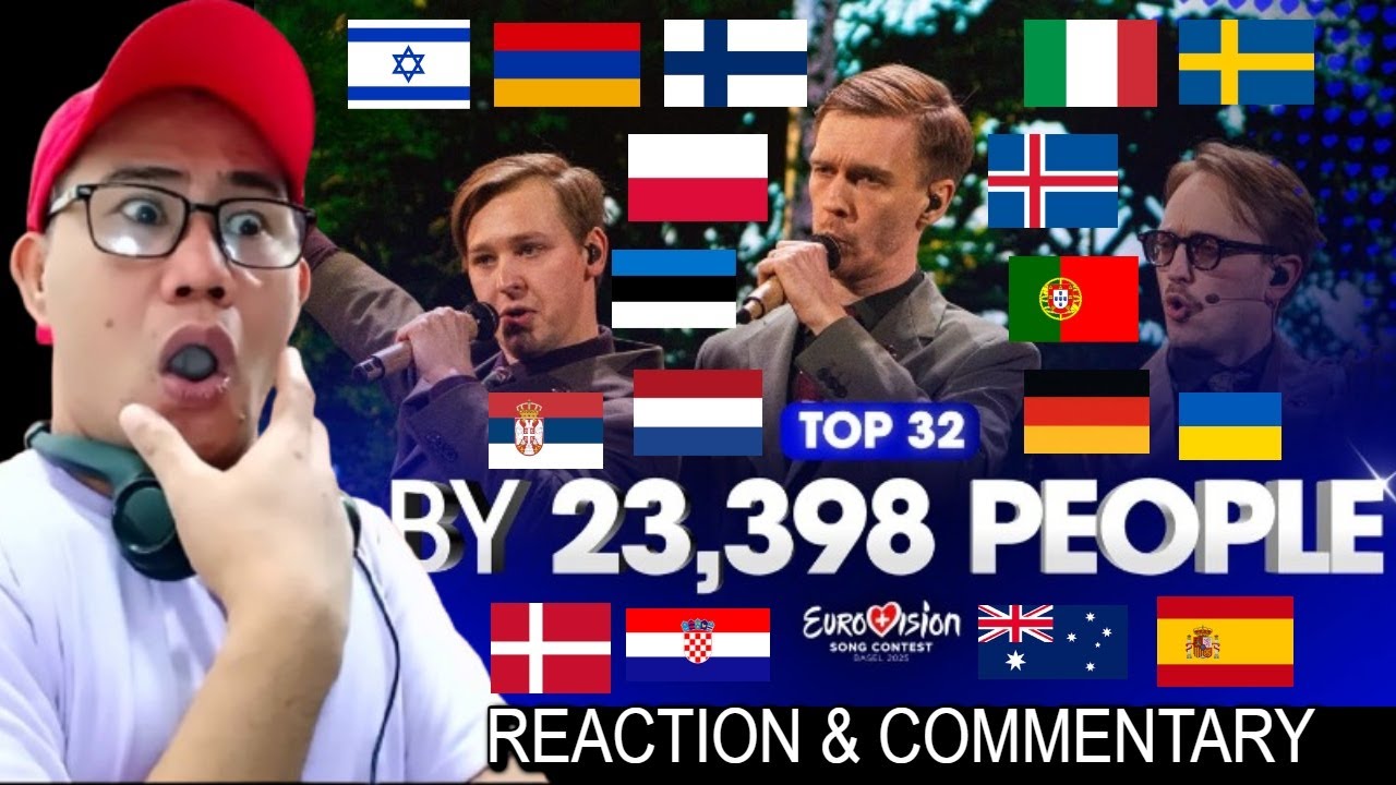 Top 32 Eurovision 2025 by 23398 People REACTION