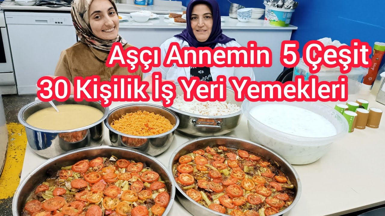 Aşçı Annemin Çok Sevilen Özel Fırın Yemeği Tarifi, Mercimek Çorbası, Cacık, Bulgur ve Pirinç Pilavı