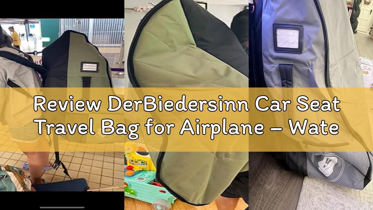Review DerBiedersinn Car Seat Travel Bag for Airplane – Waterproof Heavy Duty Carseat Backpack for G