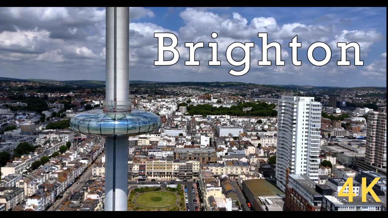 BRIGHTON in 4K Drone Aerial 🇬🇧 - Vibrant City in a Sunny Day!