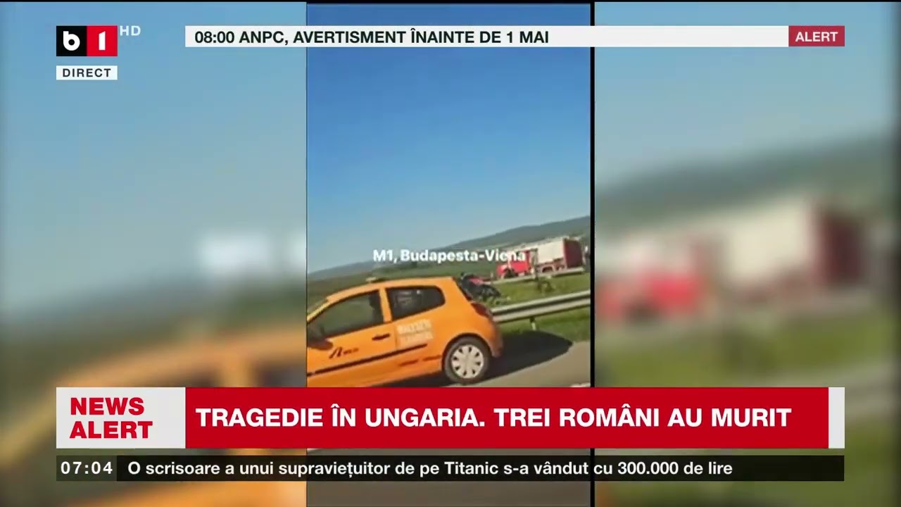 ROMÂNI DECEDAȚI PE O AUTOSTRADĂ DIN UNGARIA_Știri B1TV_28 apr. 2025