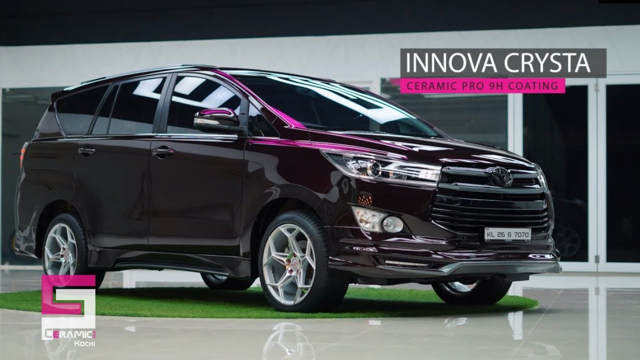 Toyota Innova Crysta Ceramic Coating - Protected with Ceramic Pro 9h coating at Kochi 📞9777777654