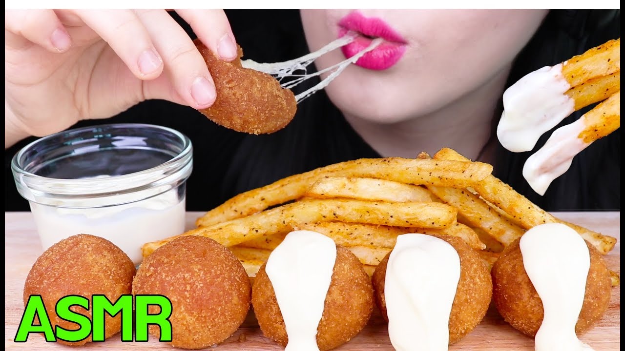 ASMR *CHEESE BALLS, FRIES 치즈볼 감자튀김 리얼사운드 먹방 (EATING SOUNDS) NO TALKING MUKBANG