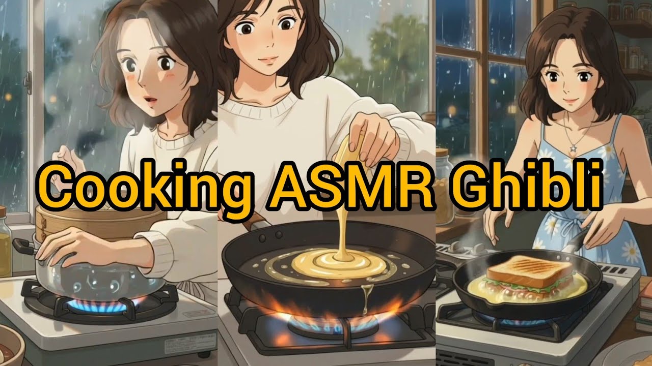 Ghibli Cooking Video ASMR ❤️ #animecooking 
