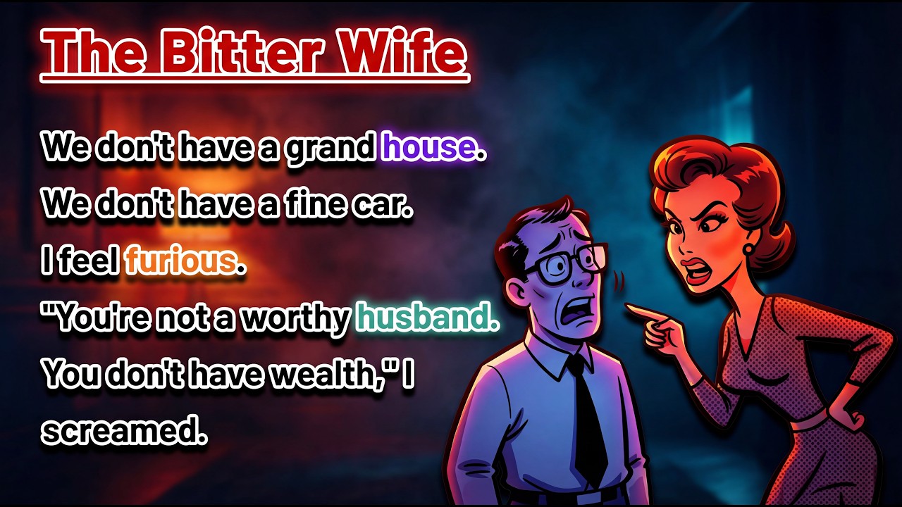 Learn English by Stories Level 3 (A2–B1) – The Bitter Wife | English Listening Practice