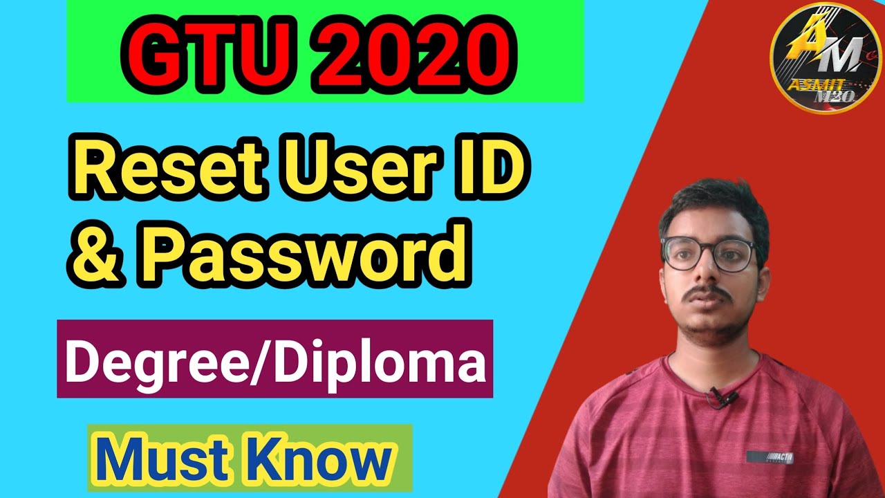How to Reset GTU Student Portal Password | Reset Gtu User ID & Password |