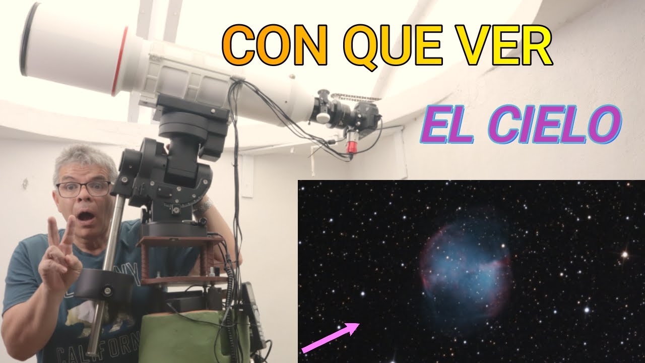 Con cual telescopio veo el cielo nocturno. 3 tipos.