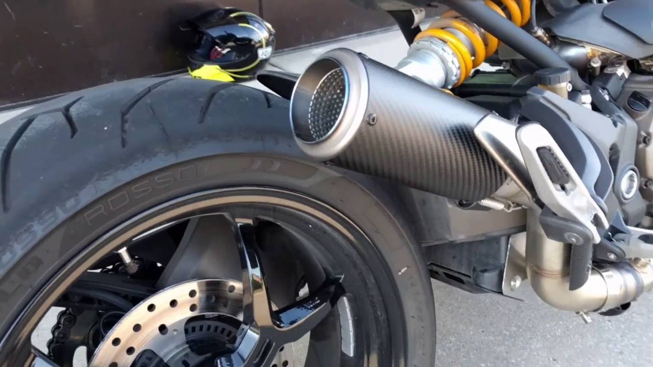 Ducati Monster 1200S Stock vs SC Project CRT Slip-On Before and After