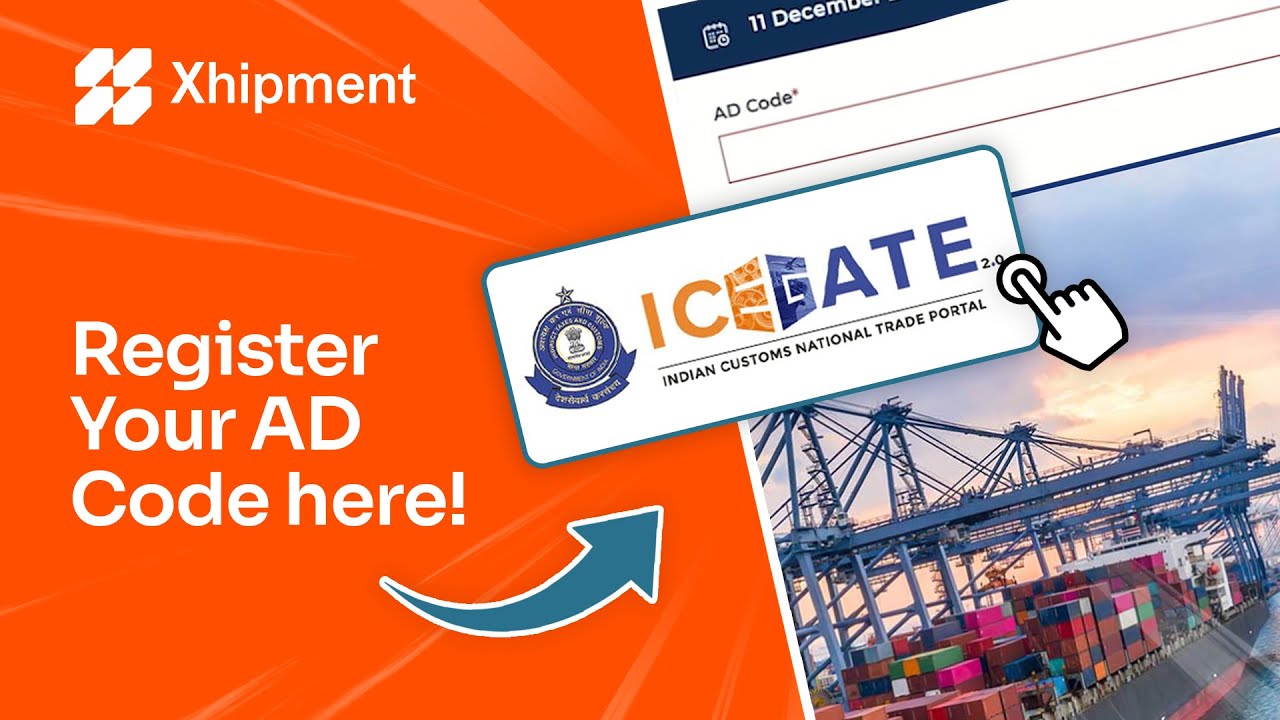 How to register an AD Code on the ICEGATE Portal?