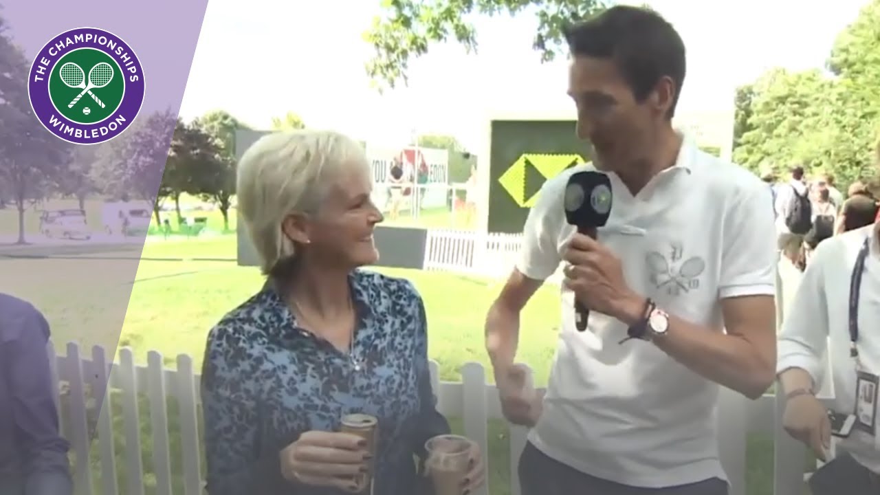 Judy Murray serves coffee in The Queue at Wimbledon 2019