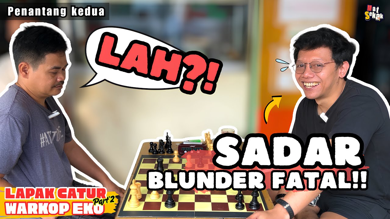 SERU !! BLUNDER FATAL TETAP TENANG !! YANG PUNYA LAPAK TURUN TANGAN !! LAPAK CATUR WARKOP EKO