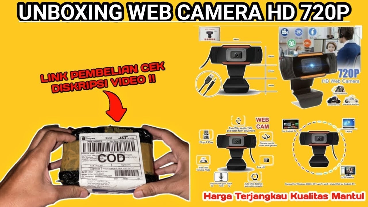 Unboxing Web Camera Hd 720 Seri Web-01 Dari Shopee