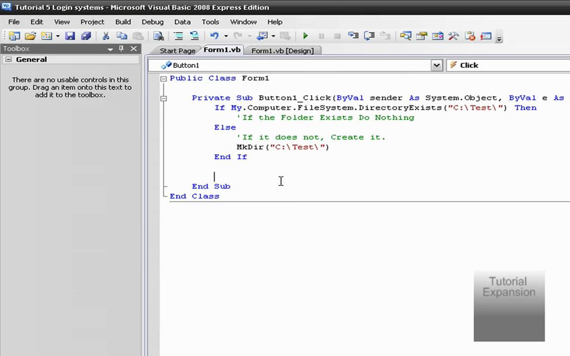 Visual Basic 2008 Tutorial 5 Login System - Remade - Part 1