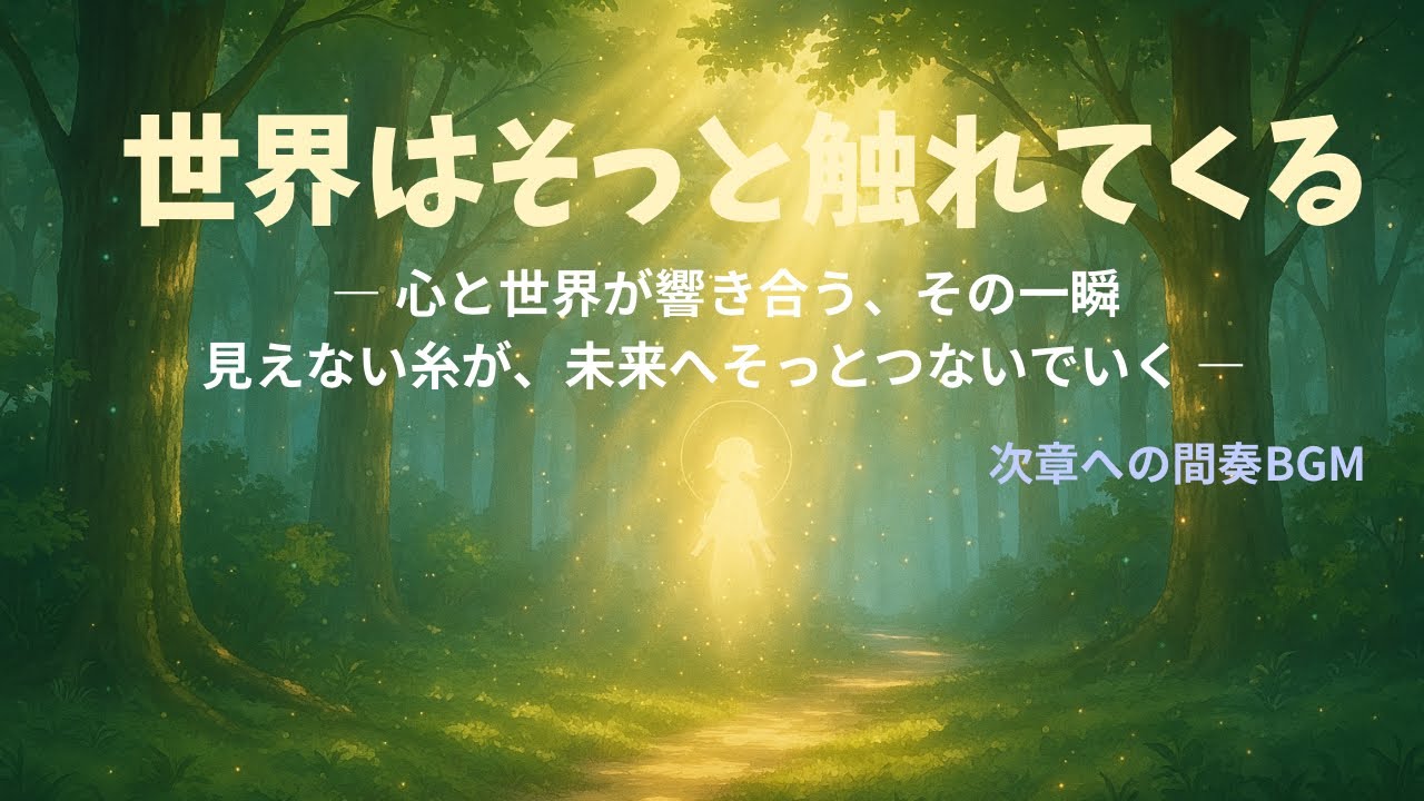 ― 心と世界が響き合う、その一瞬見えない糸が、未来へそっとつないでいく ―『世界はそっと触れてくる』次章への間奏BGM
