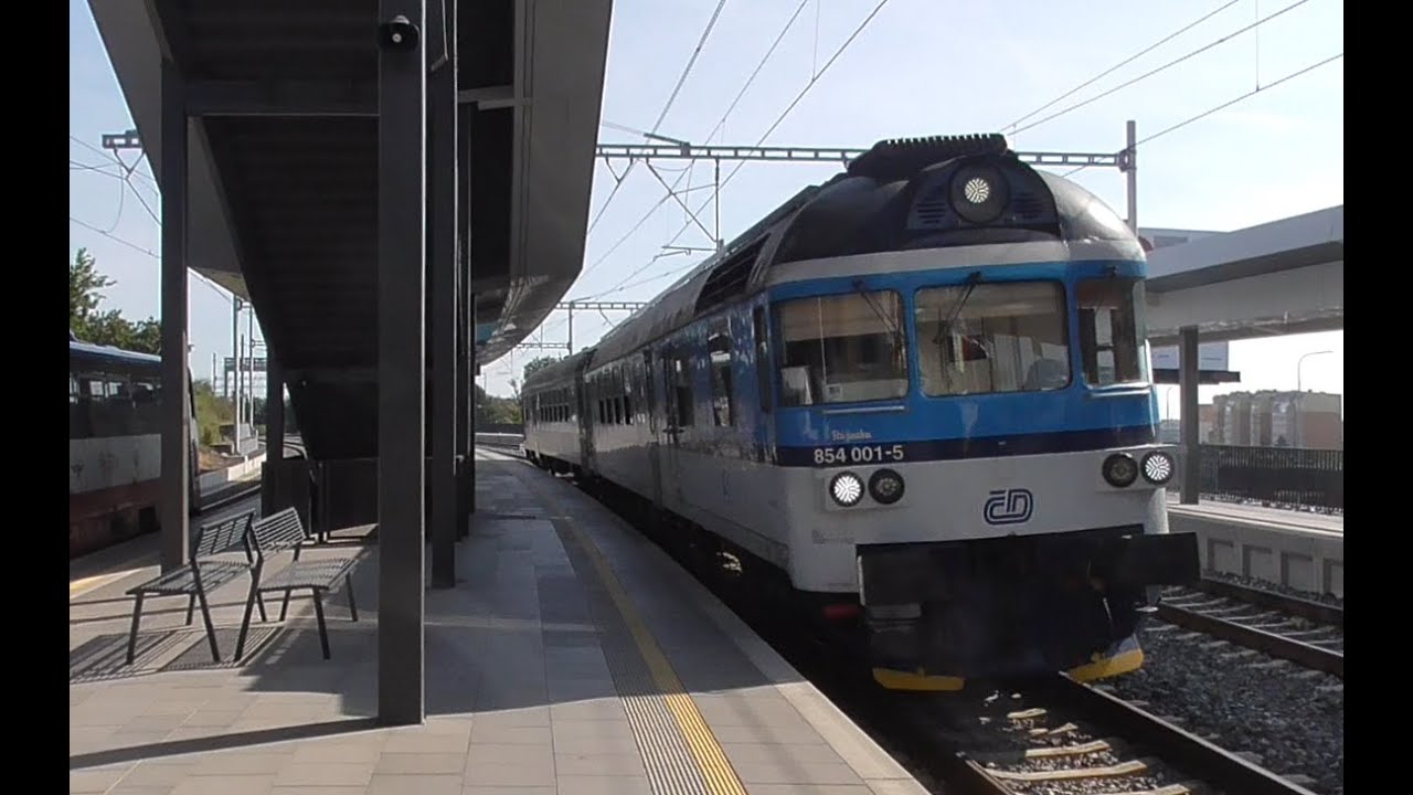 Motorová souprava 854.001+80-29.205-9 (Dopravce ČD a.s.) na vlaku Os109507 (Linka S3 - PID)