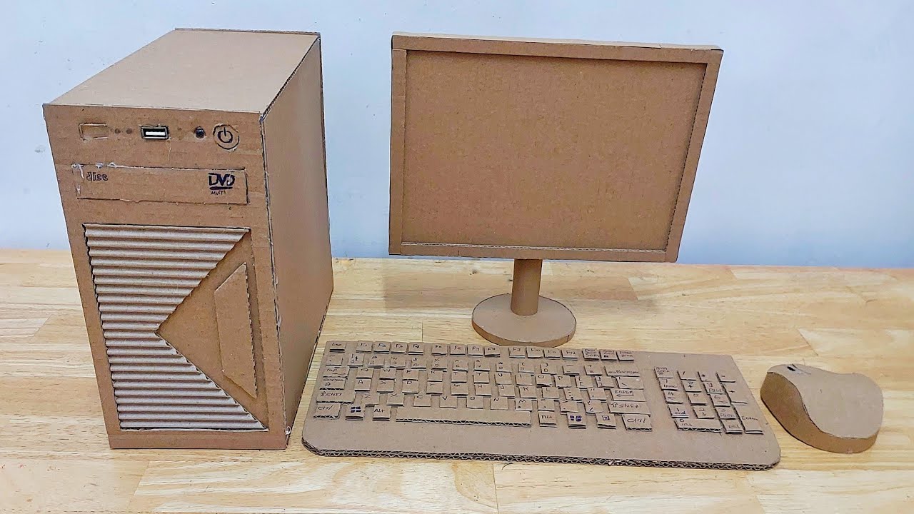 How to make Mini Cardboard Computer | Cardboard Computer | DIY Mini Computer