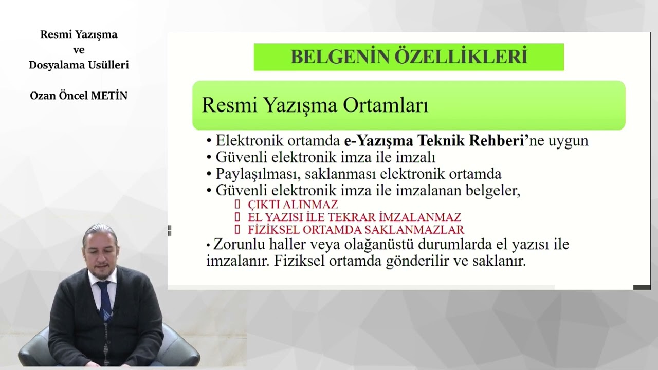 Yazışma ve Dosyalama Usulleri - Ozan Öncel METİN