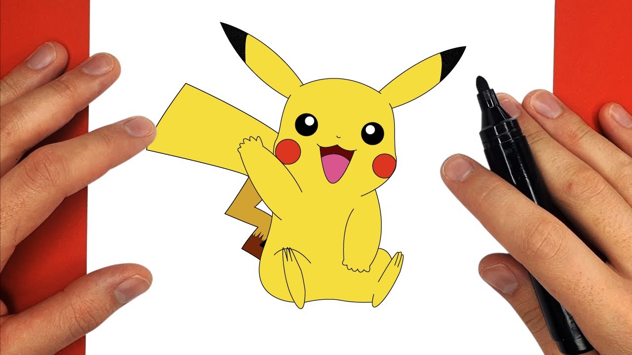 Como desenhar o PIKACHU Passo a Passo - Muito Fácil - Iniciantes