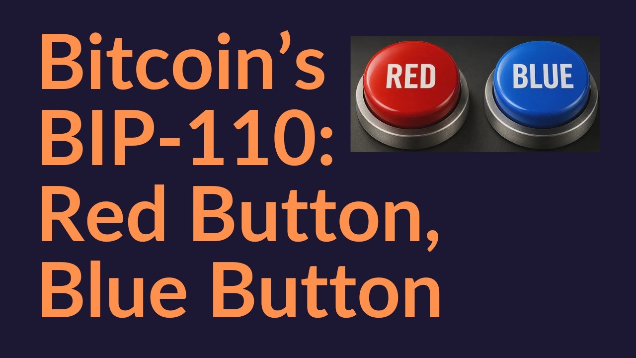 BIP-110 Bitcoina: Czerwony przycisk, niebieski przycisk