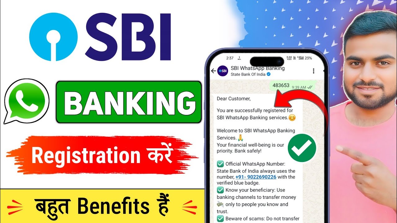 sbi whatsapp banking registration ! how to activate sbi whatsapp banking