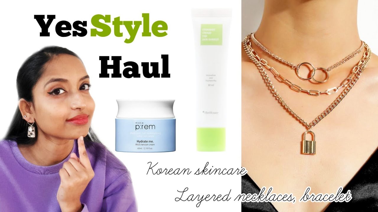YesStyle Haul || Korean skincare from Make p:rem & Bellflower || Accessories try on haul