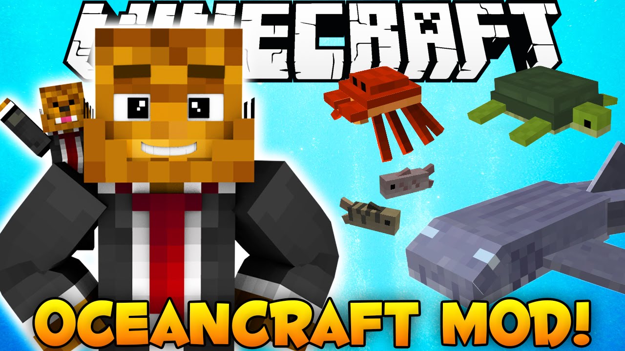 Minecraft EPIC OceanCraft Mod - Sharks, NEW PETS, More Armor - Mod Showcase