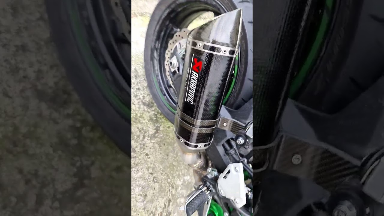 New Kawasaki Z900 Akrapovic Carbon Fiber slip on exhaust 🤩 #Z900 #Akrapovic #Motorcycle