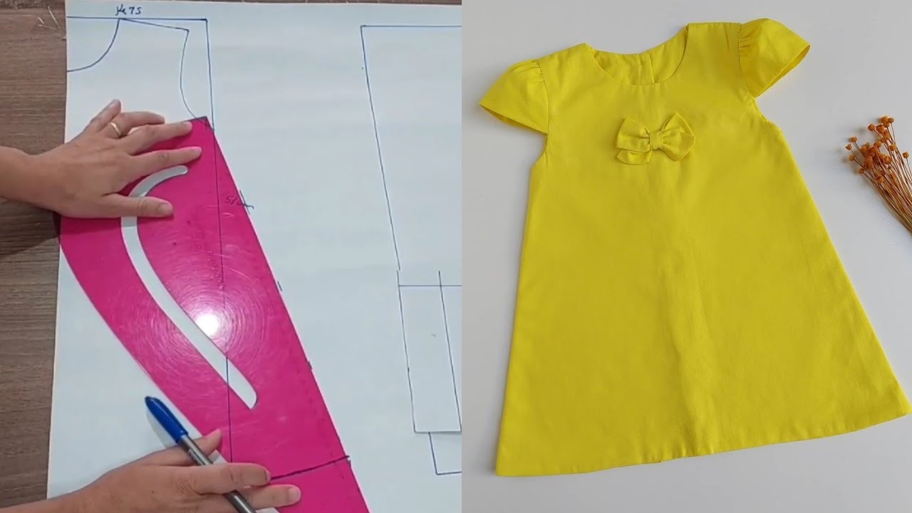 MODELAGEM E COSTURA VESTIDO TRAPÉZIO /USANDO A MODELAGEM BASE DA PALA DO VESTIDO/#costurainiciantes