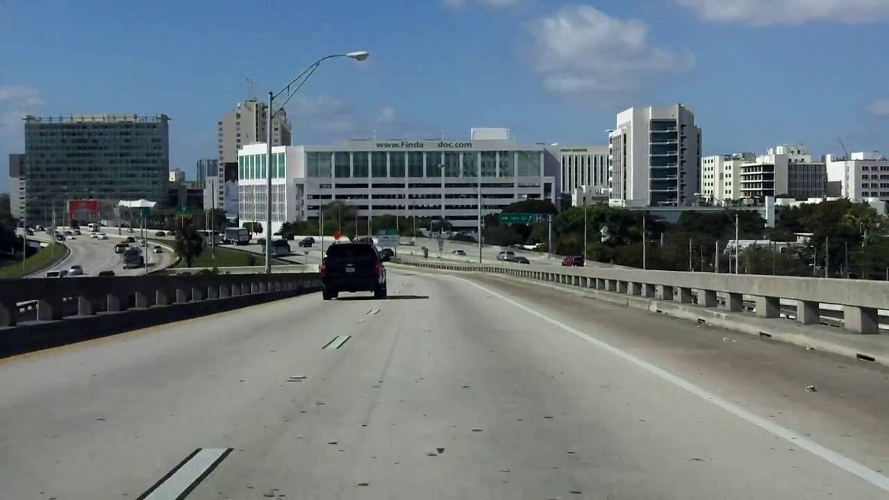 MacArthur Causeway (Interstate 395/FL 836/FL A1A) westbound