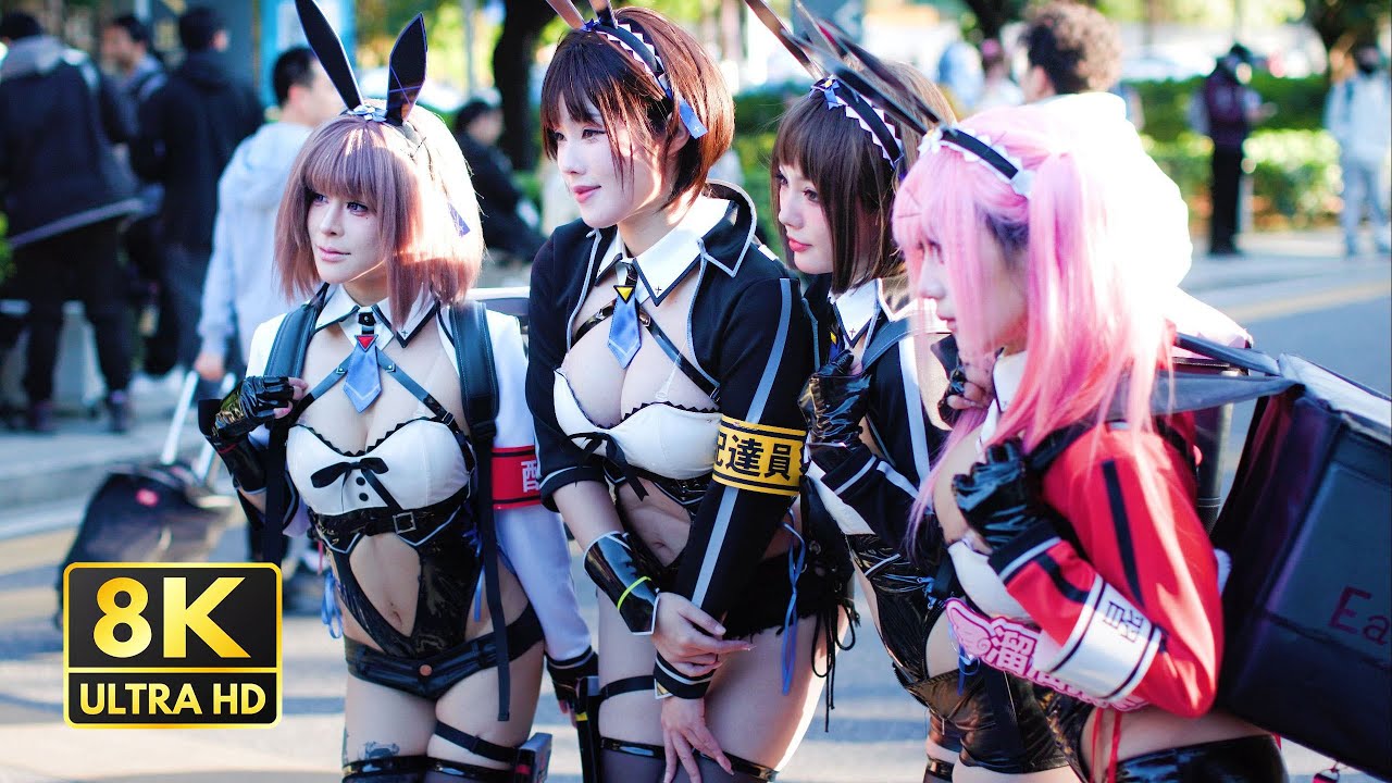 Anime convention  2026 萤火虫  動漫展 外卖 兔女郎  黑丝 COSPLAY｜コスプレ[8K Ultra HD]