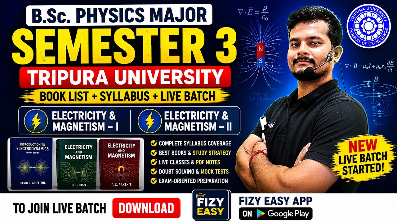 B.Sc Physics Semester 3 Book List & Syllabus | Tripura University | Pappu Sir