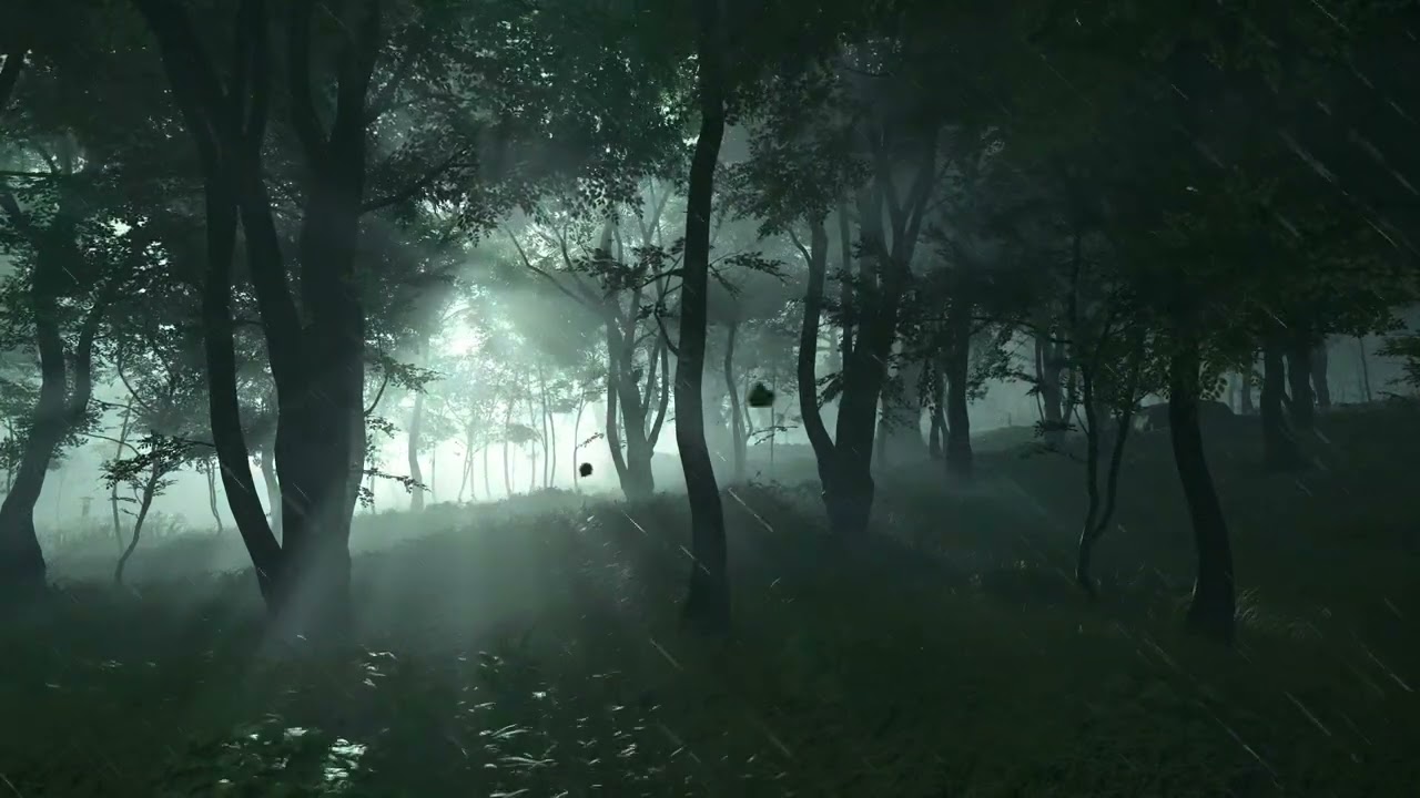 Ghost of Tsushima | Forest Rain Relaxing Ambience | ASMR /Sleep aid | No music | PS5 4K HDR [1 hour]