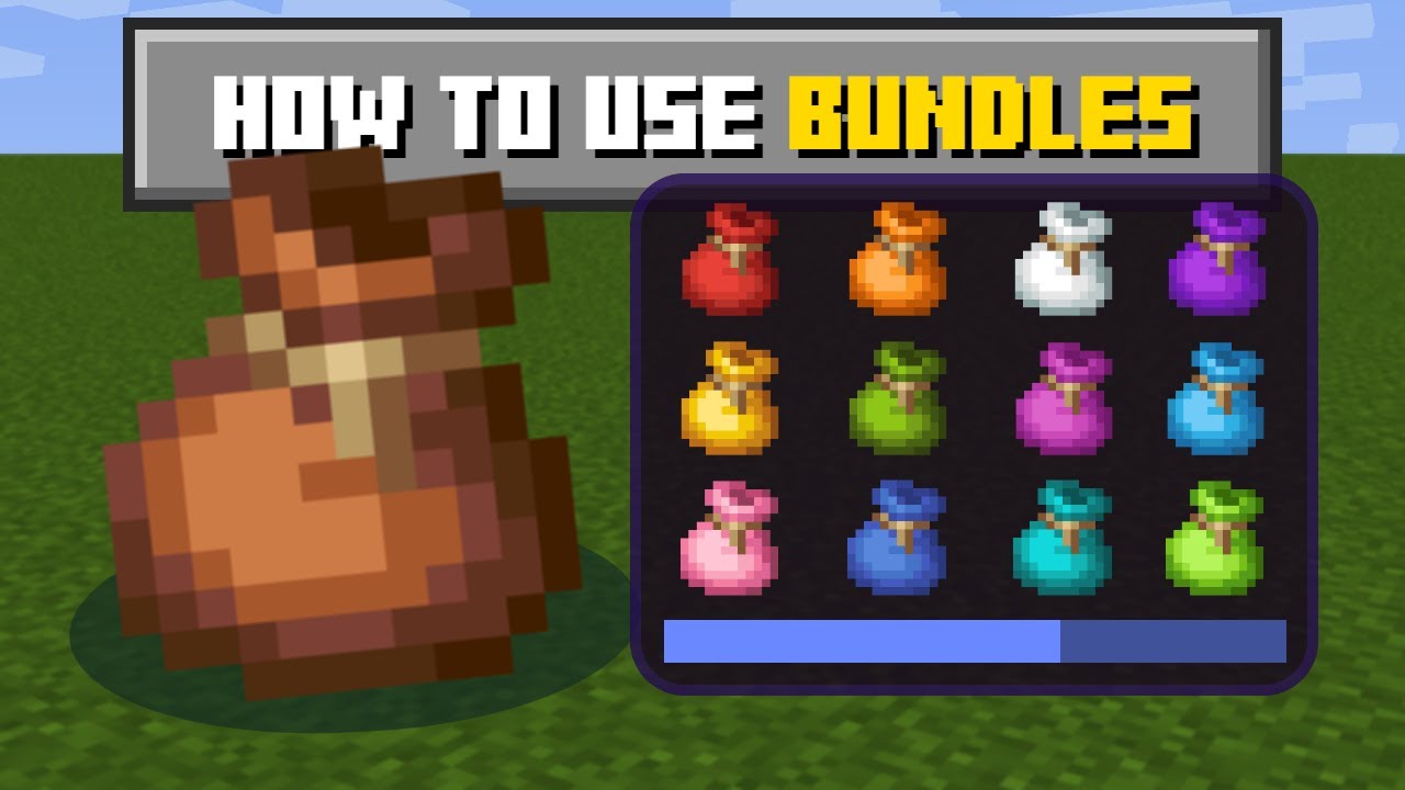 How To Craft & Use BUNDLES in Minecraft! Full Bundle Guide - Bundles of Bravery Drop