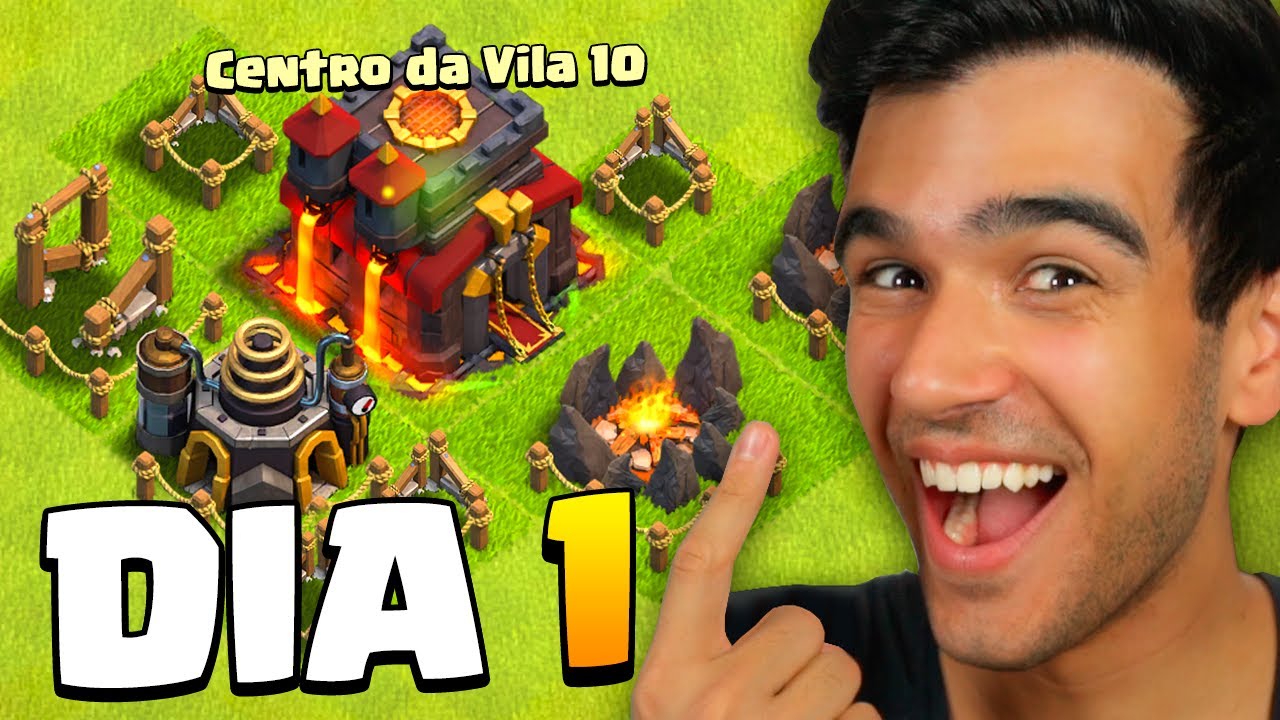MEU PRIMEIRO DIA NO CV10 DEPOIS DE 9 ANOS!! CLASH OF CLANS