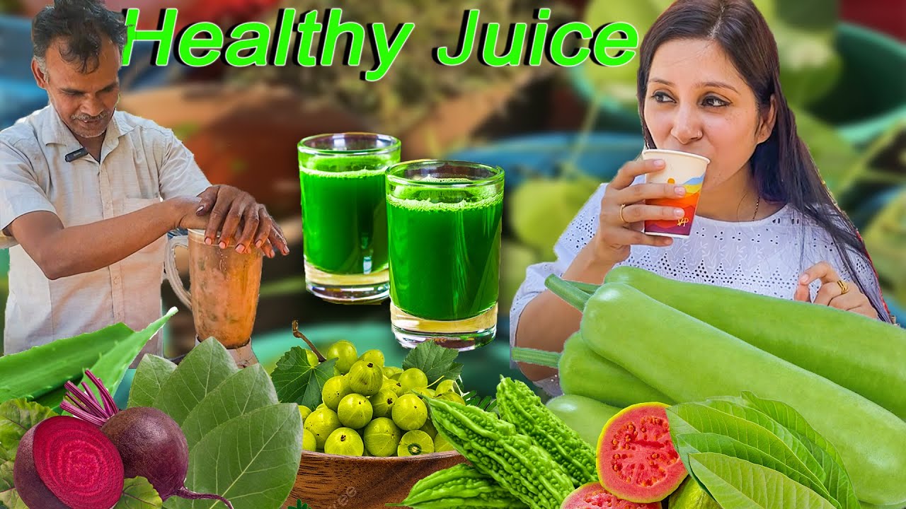 Hardworking Man Selling Jadibuti wala Healthy Juice In Ghaziabad Rs.20/- Only