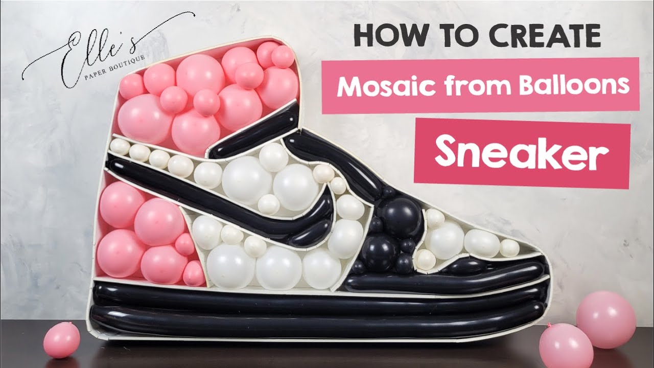 HOW TO: Mosaic From Balloons - Sneaker | DIY Giant Shoe from Balloons