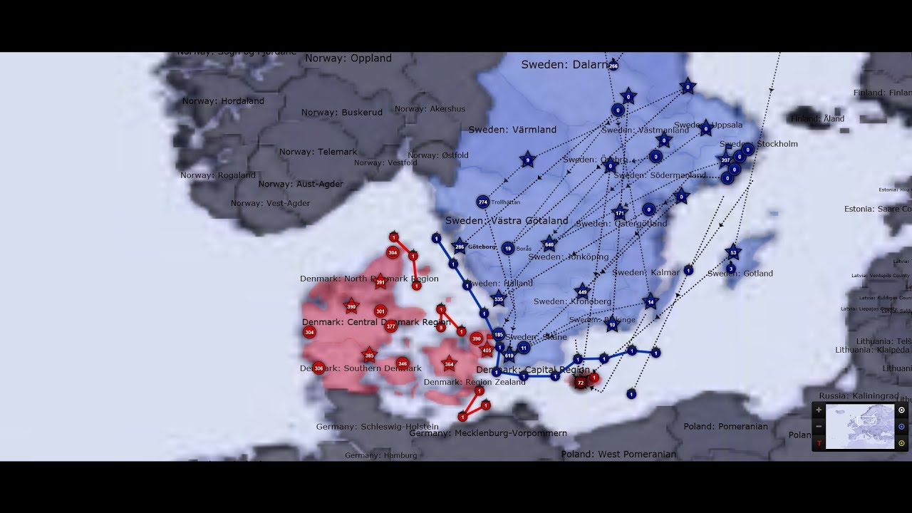 SWEDEN vs DENMARK war simulation