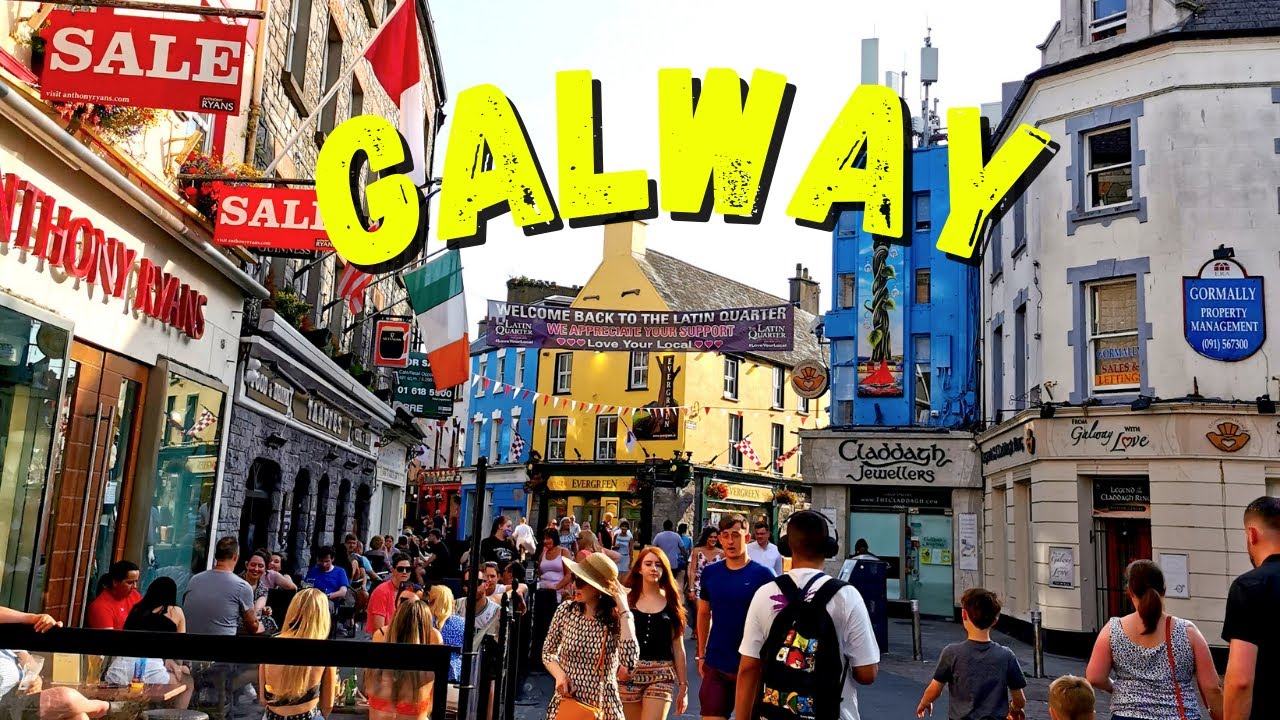 Walking in Galway City Centre - IRELAND Tour