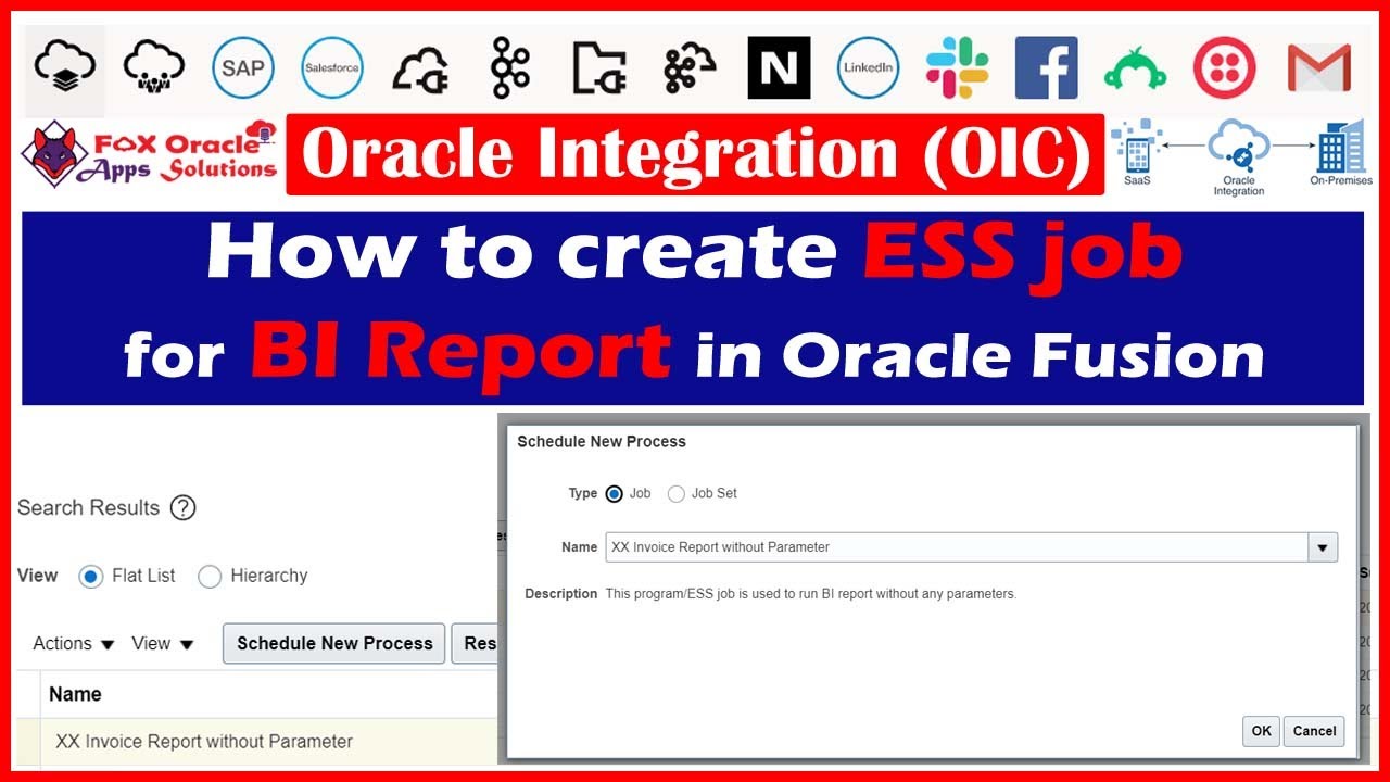 How to create ESS job for BI Report | Run bi report from schedule process