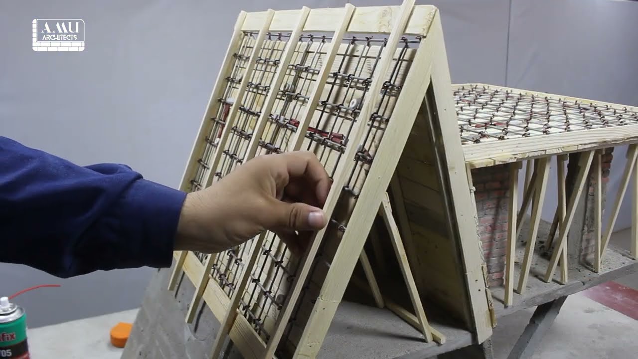 How to Build A-Frame House (A-Frame Reinforced concrete House) mini house