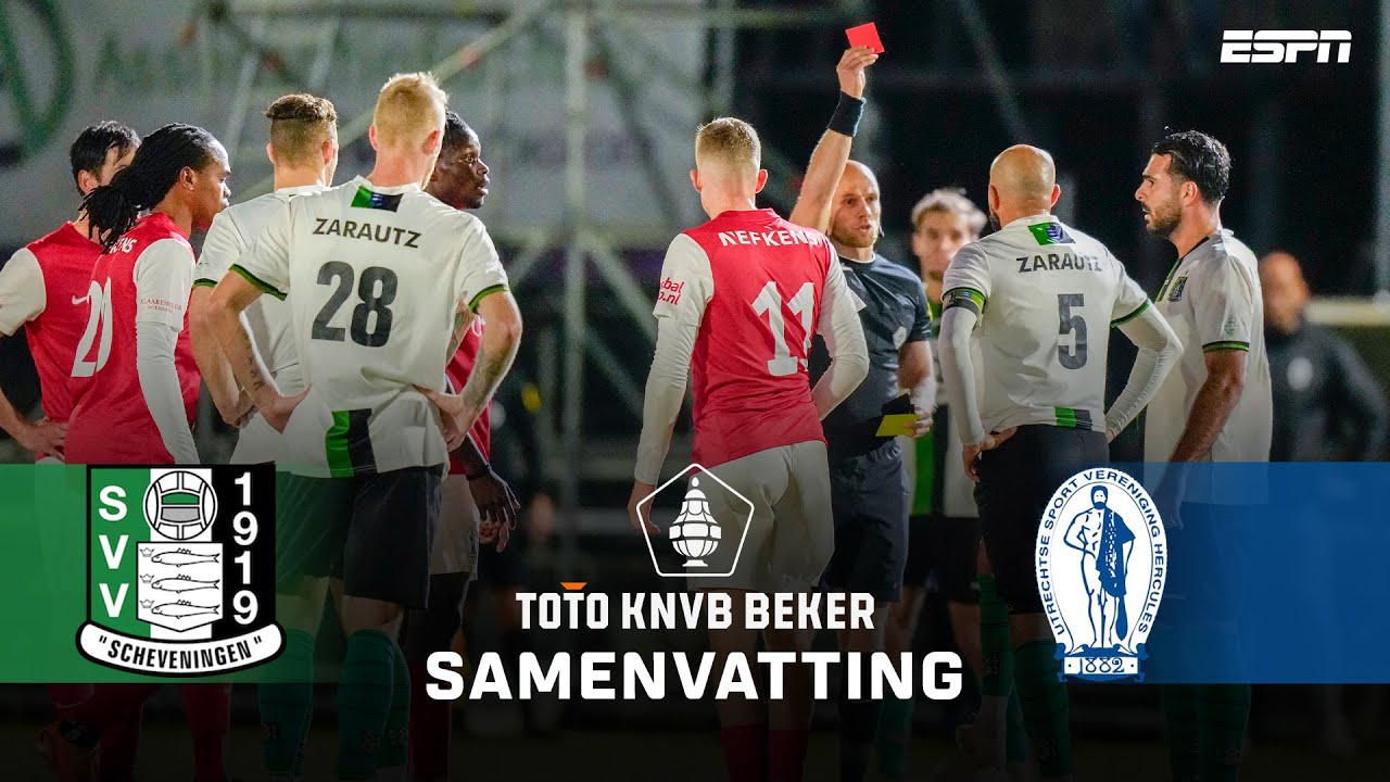 Een RODE KAART en bloedstollende PENALTY’S!👀 | Samenvatting SVV Scheveningen - USV Hercules